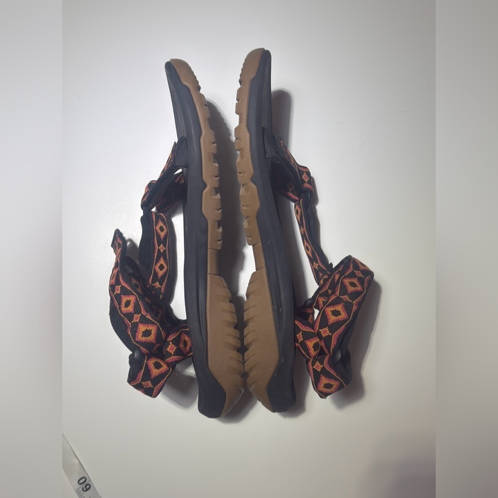 Teva Black and Orange Geometric Sandals for Men 🩴 🧡 - Picture 6 of 11
